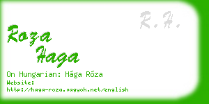 roza haga business card
