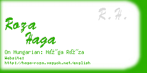 roza haga business card